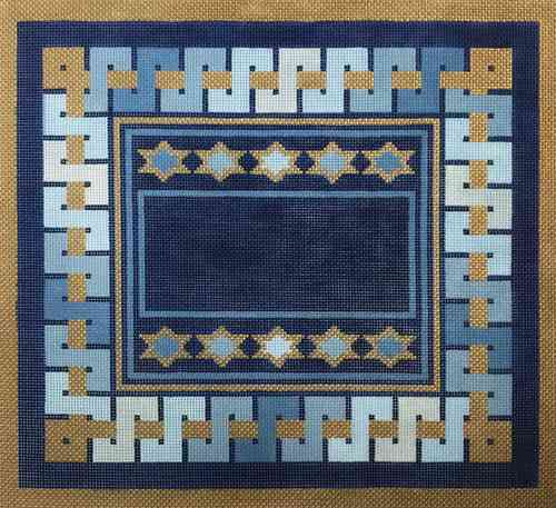 S BORDER BLUE TALLIS