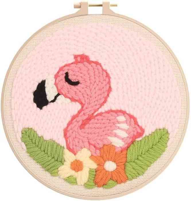 Punch Needle Kit - Pink Bird