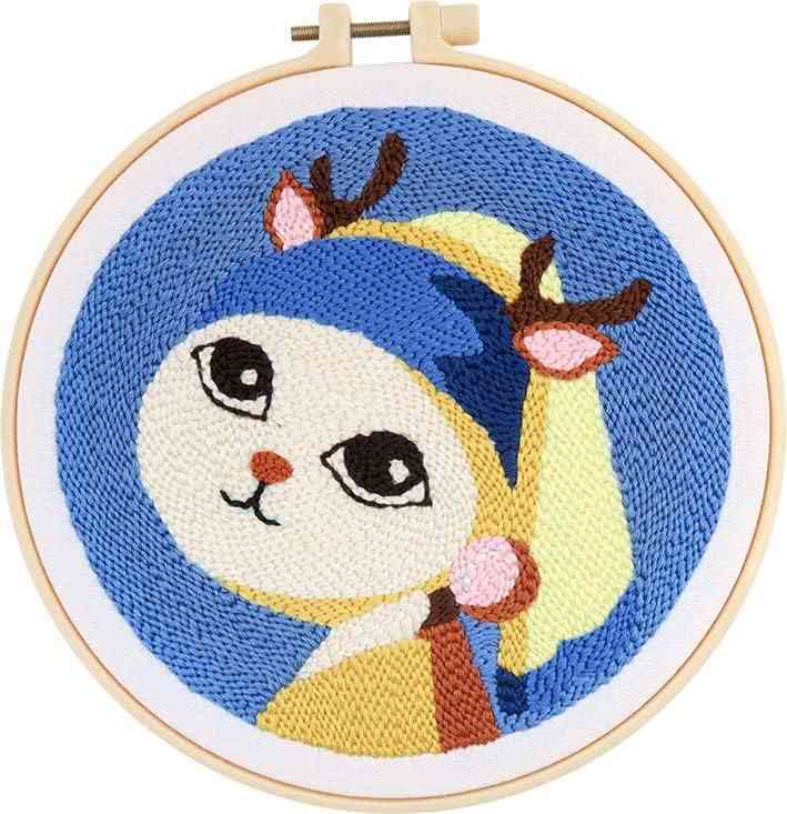 Punch Needle Kit - Pearl Earring Deer