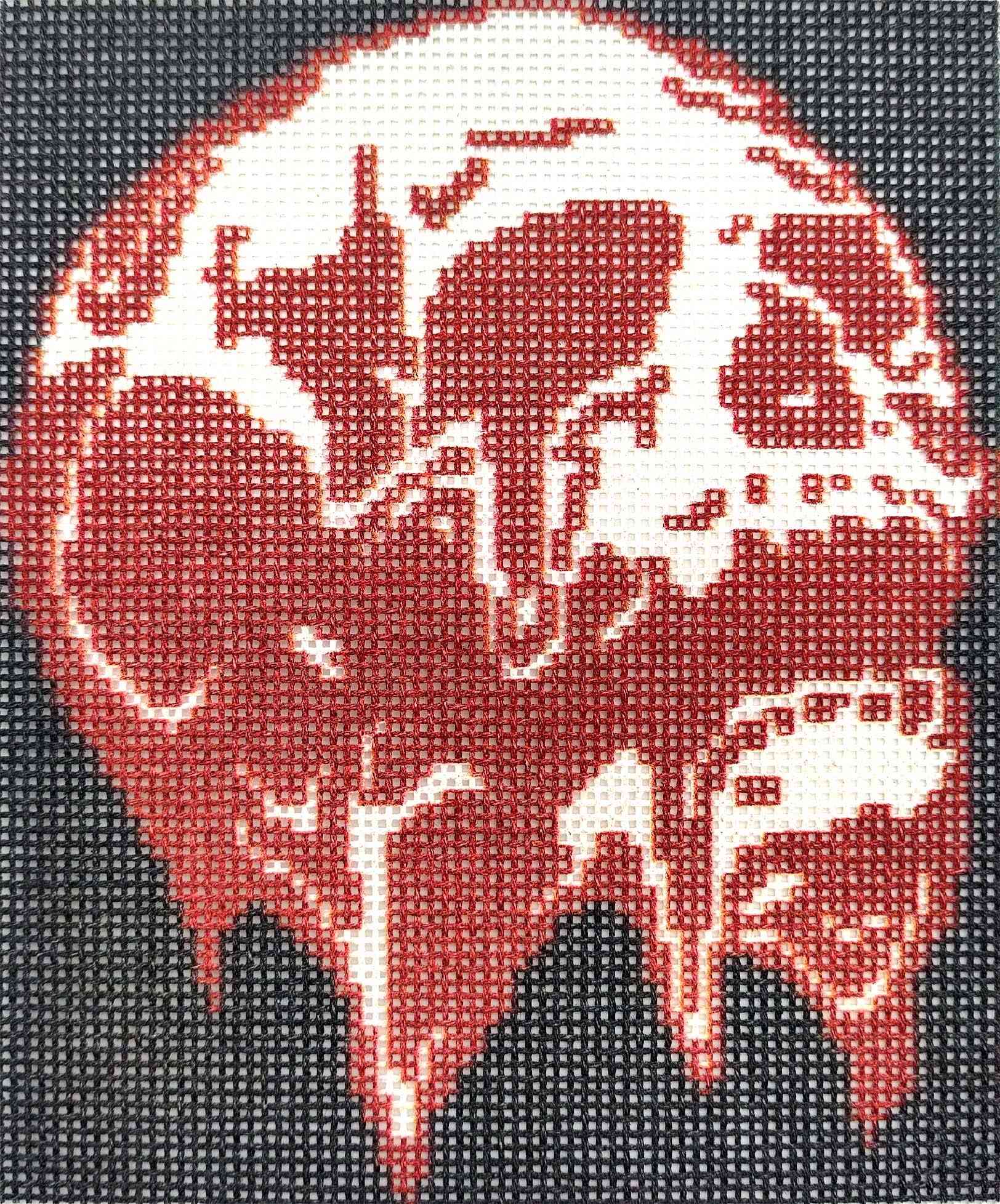 Maroon Skull