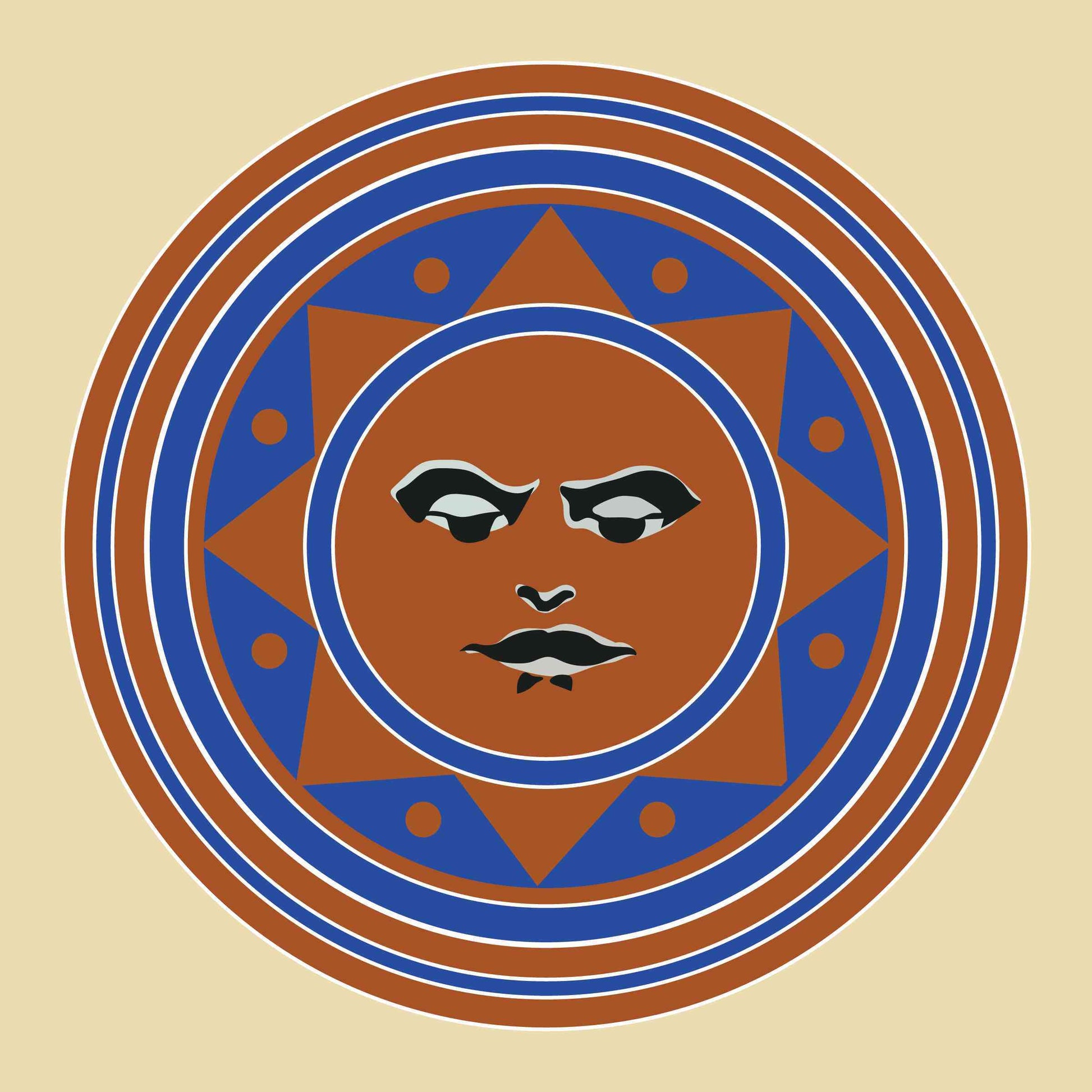 Sun with Faces Pattern