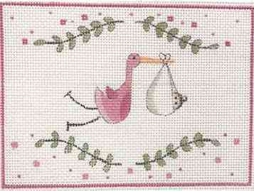 Stork and Baby Delivery Girl