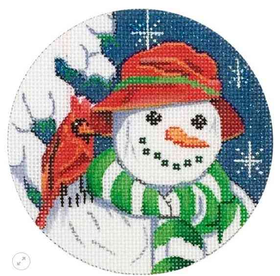 Ornament - Snowman And Cardinal