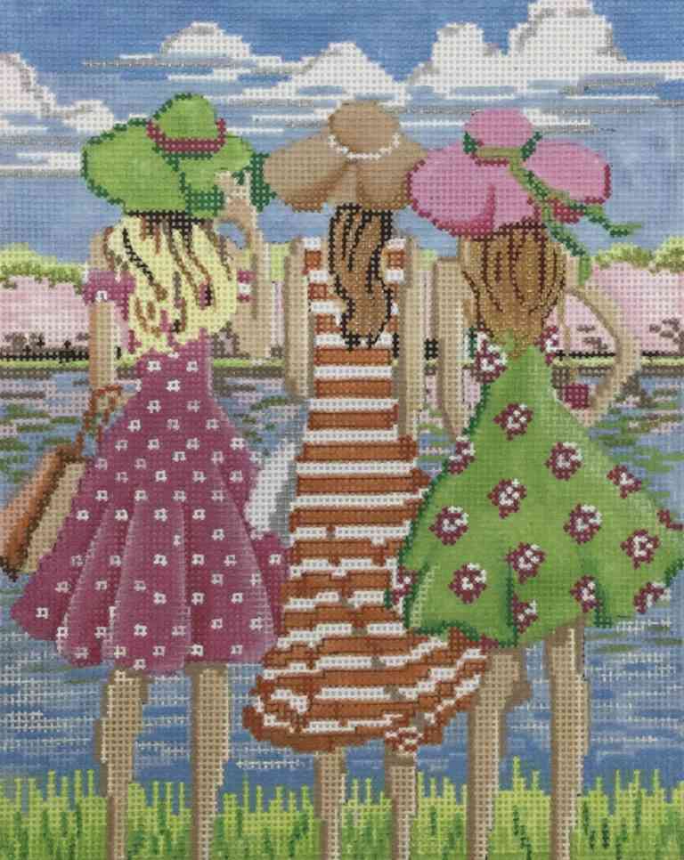 THREE GIRLS IN SPRING