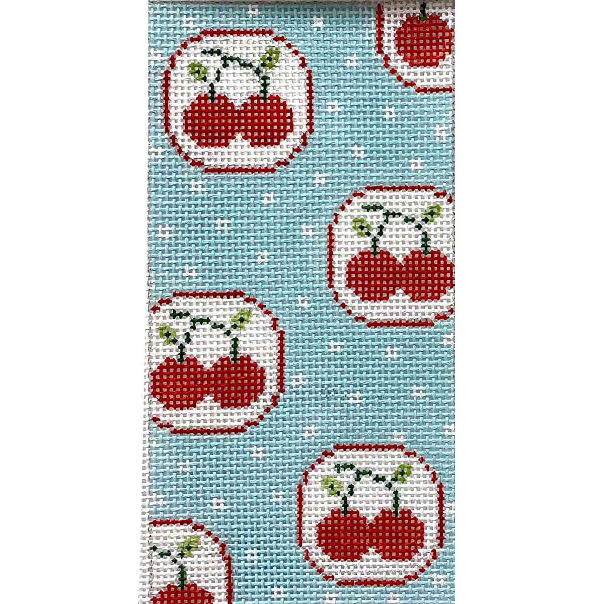 CHERRIES ON TURQUOISE EYEGLASS CASE