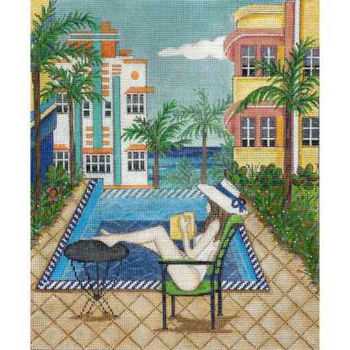 GIRL AT MIAMI POOL