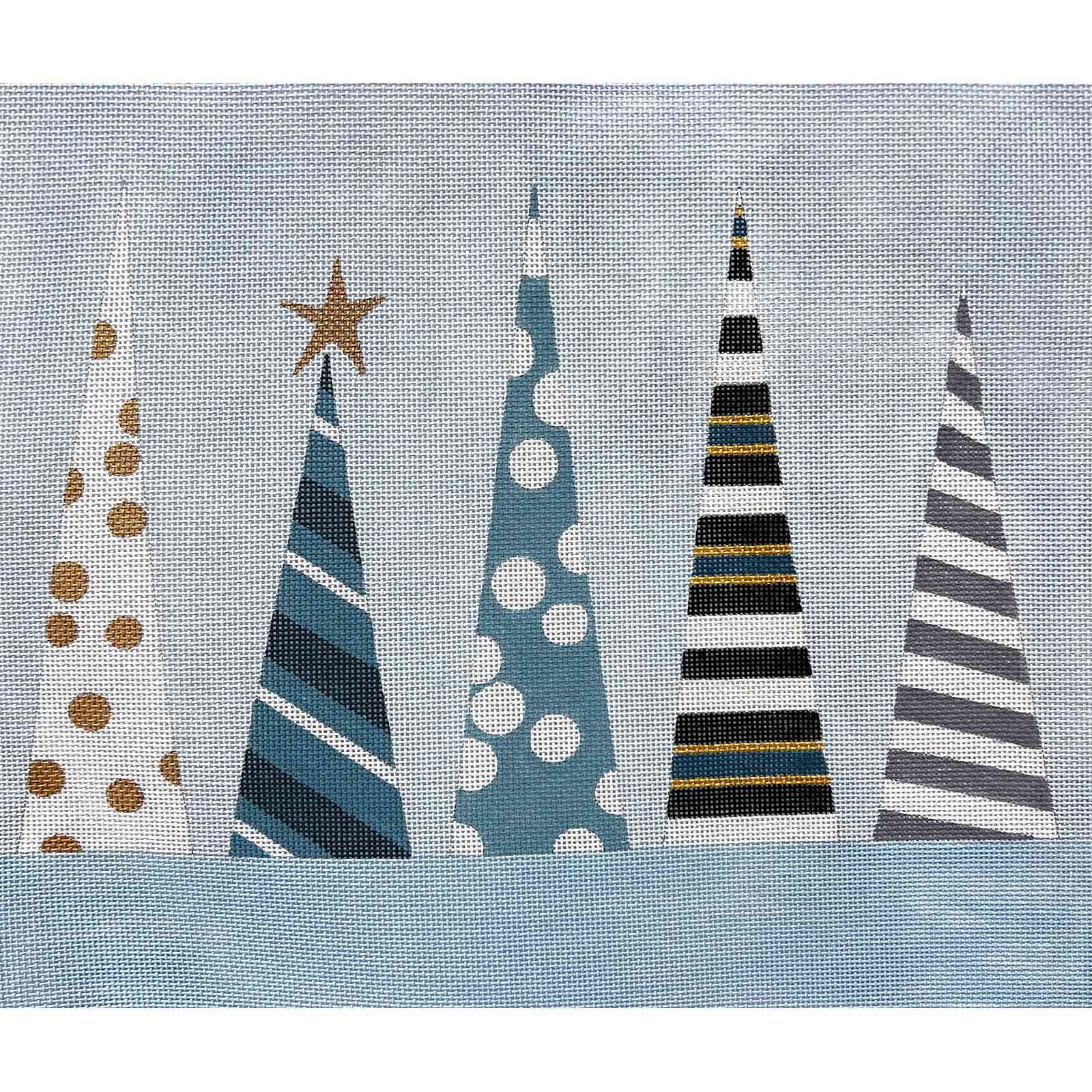 BLUE CHRISTMAS TREES