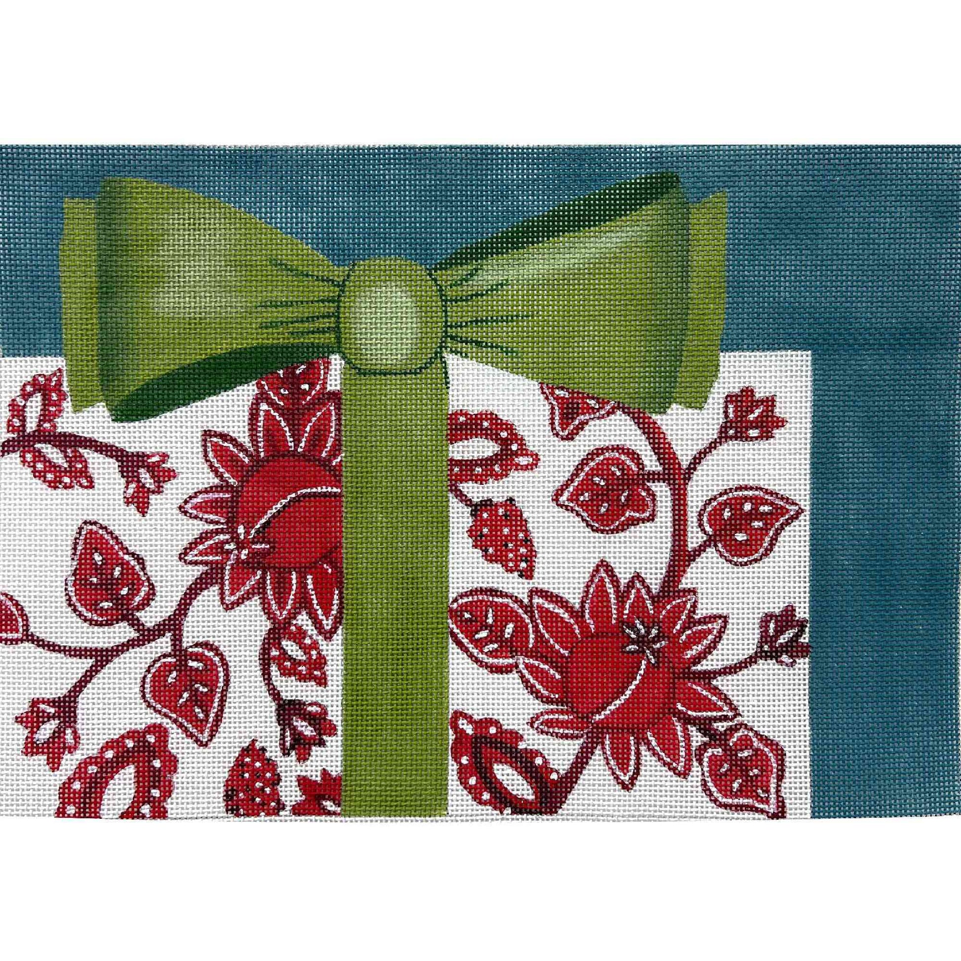 LARGE PACKAGE WITH RED FLORAL