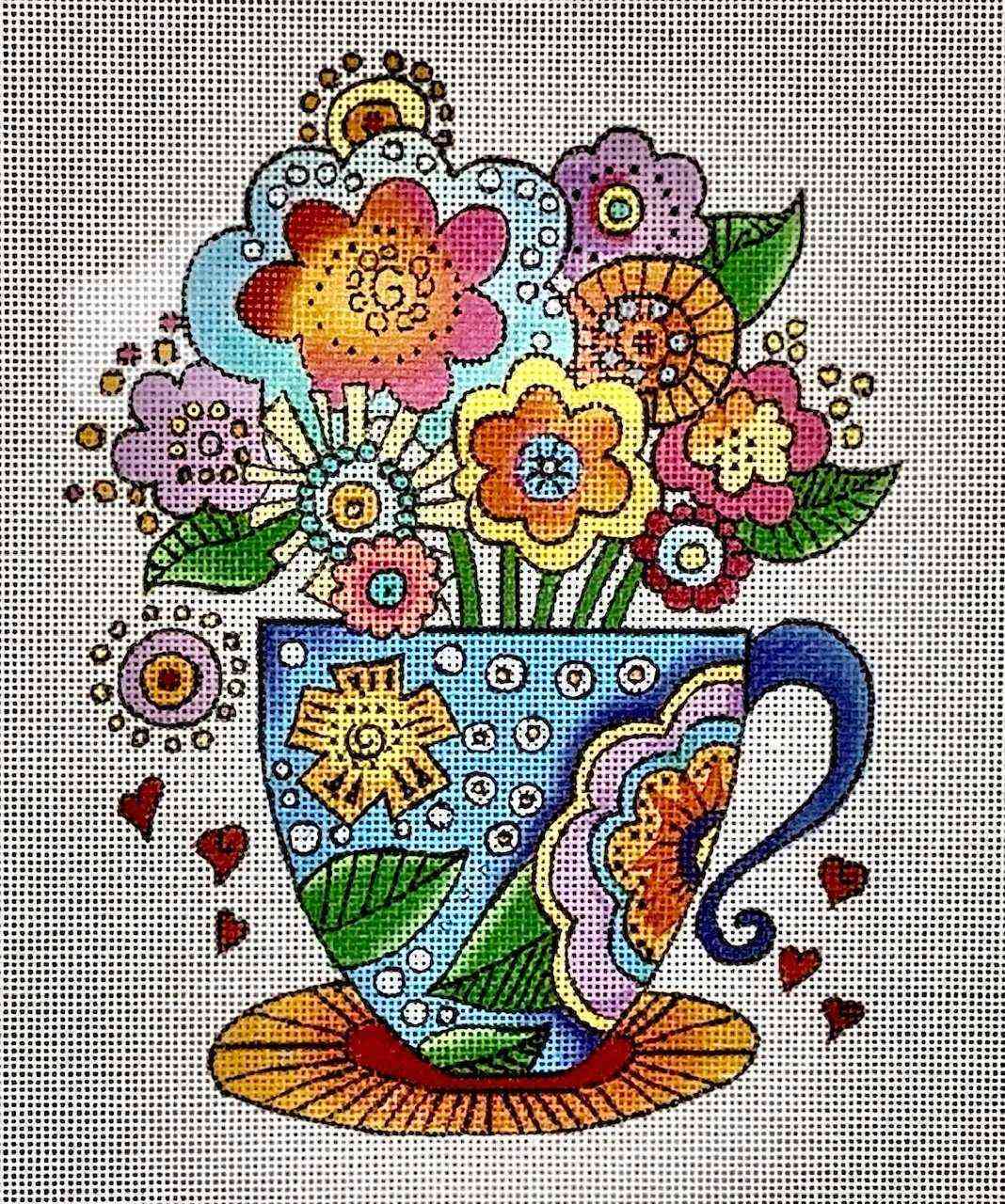 Flowers in a Tea Cup - Laurel Burch