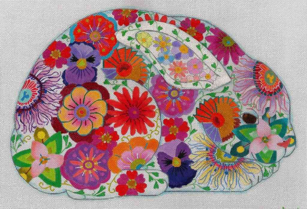 Passion Flower Bunny w applique ear