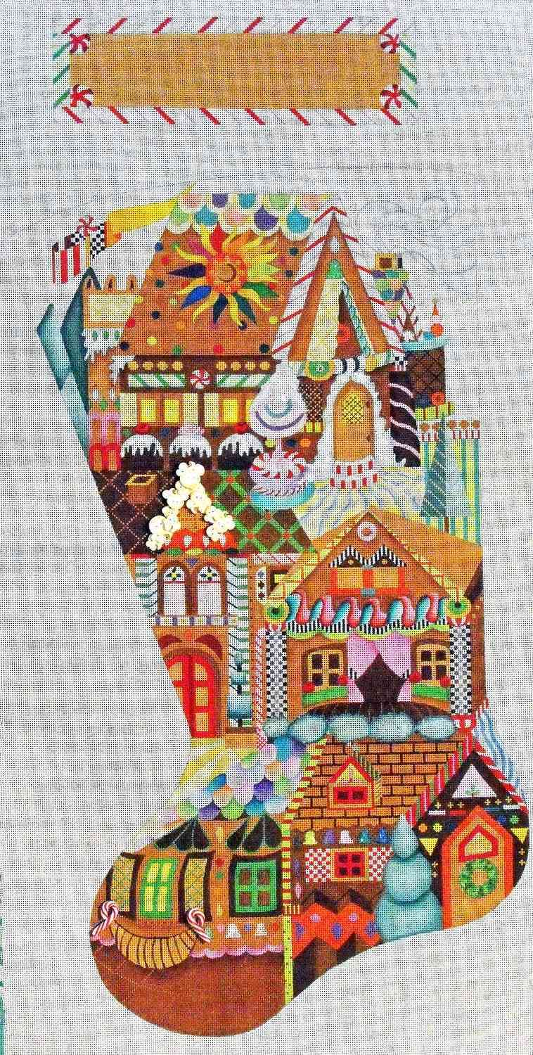 Gingerbread Village Stocking (Right)