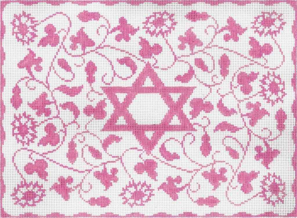 Pink Vine Floral Tallis