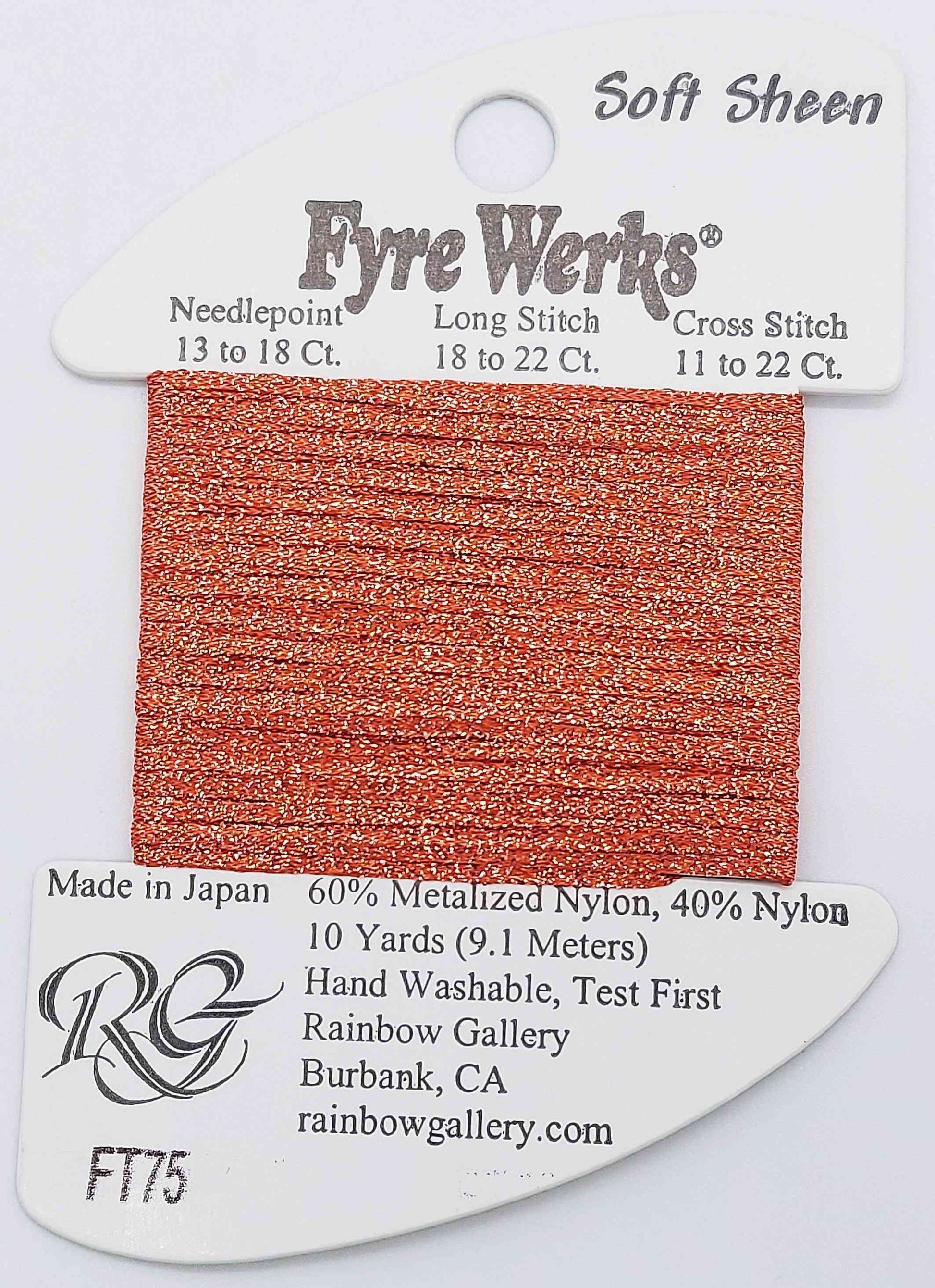 Fyre Werks Soft Sheen - Assorted Colors - FT75-CORAL