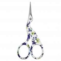Floral Stork Scissors - purple/white