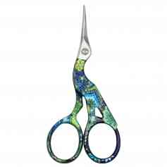 Floral Stork Scissors - green