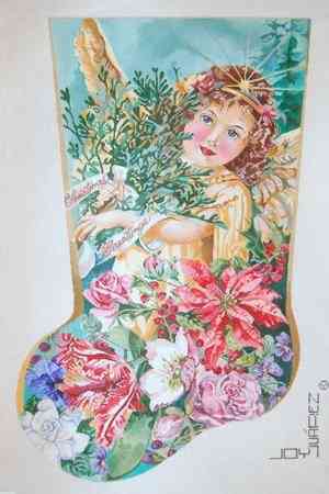 Stocking - Christmas Angel / Floral