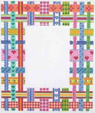 Frame - Woven Ribbons - multi on white