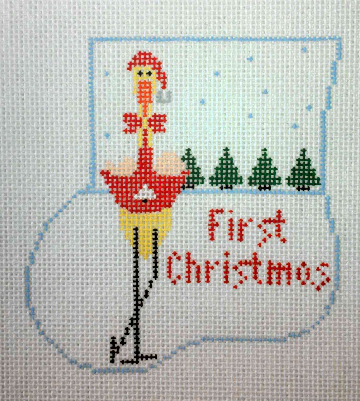 Mini-sock - First Christmas Stork