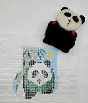 Mini Sock with Insert - Panda & wreath with Panda