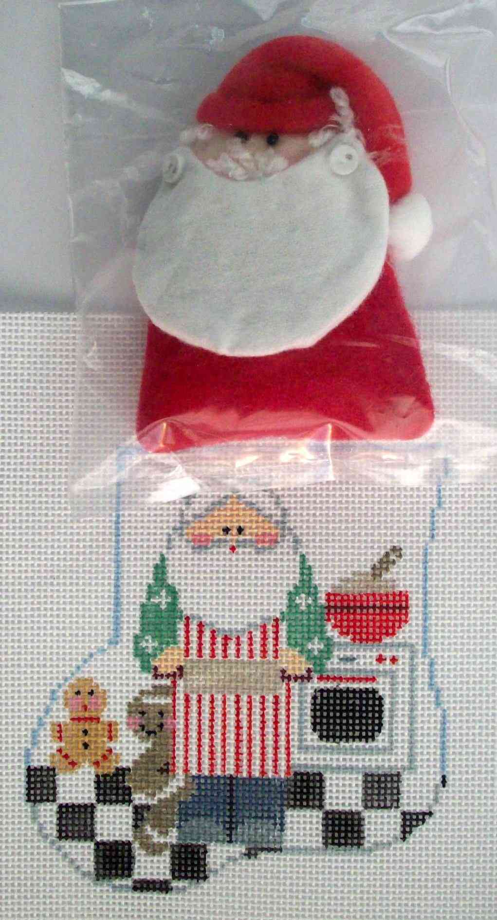 Mini-sock with Insert - Baking Cookies with Santa