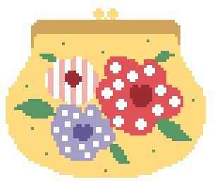 Purse Ornament - Flowers