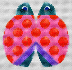 Petite Lady Bug -  Orange Dots