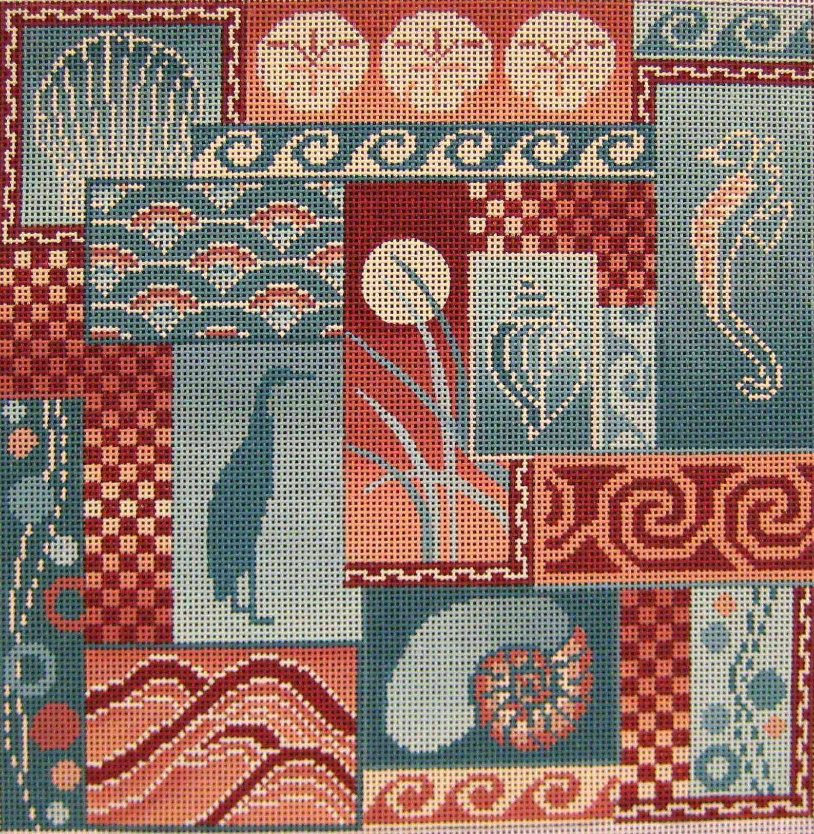 Scenes of the Sea - Salmon & Green