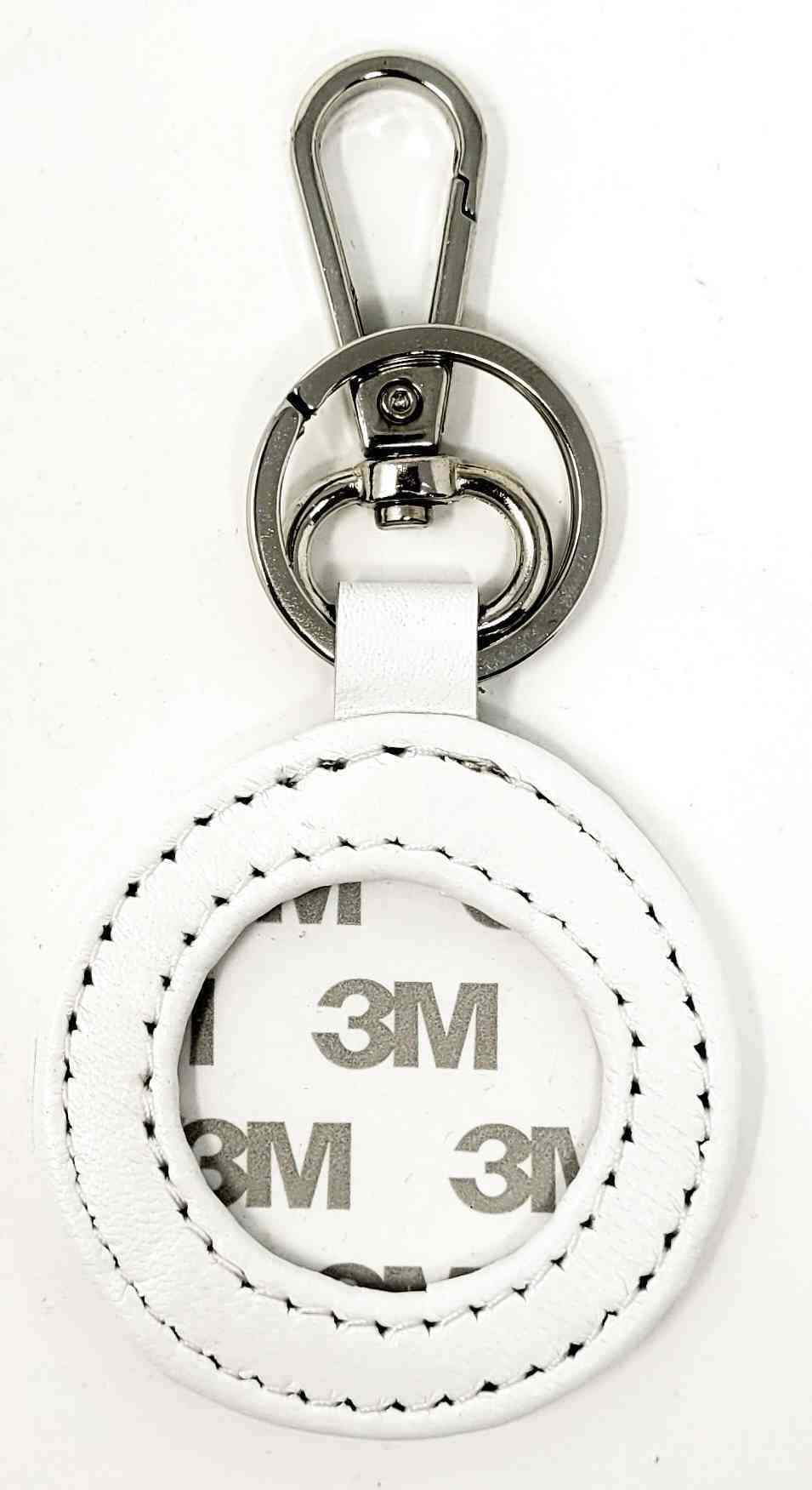 Key Fob - Leather - Assorted Colors - 706White