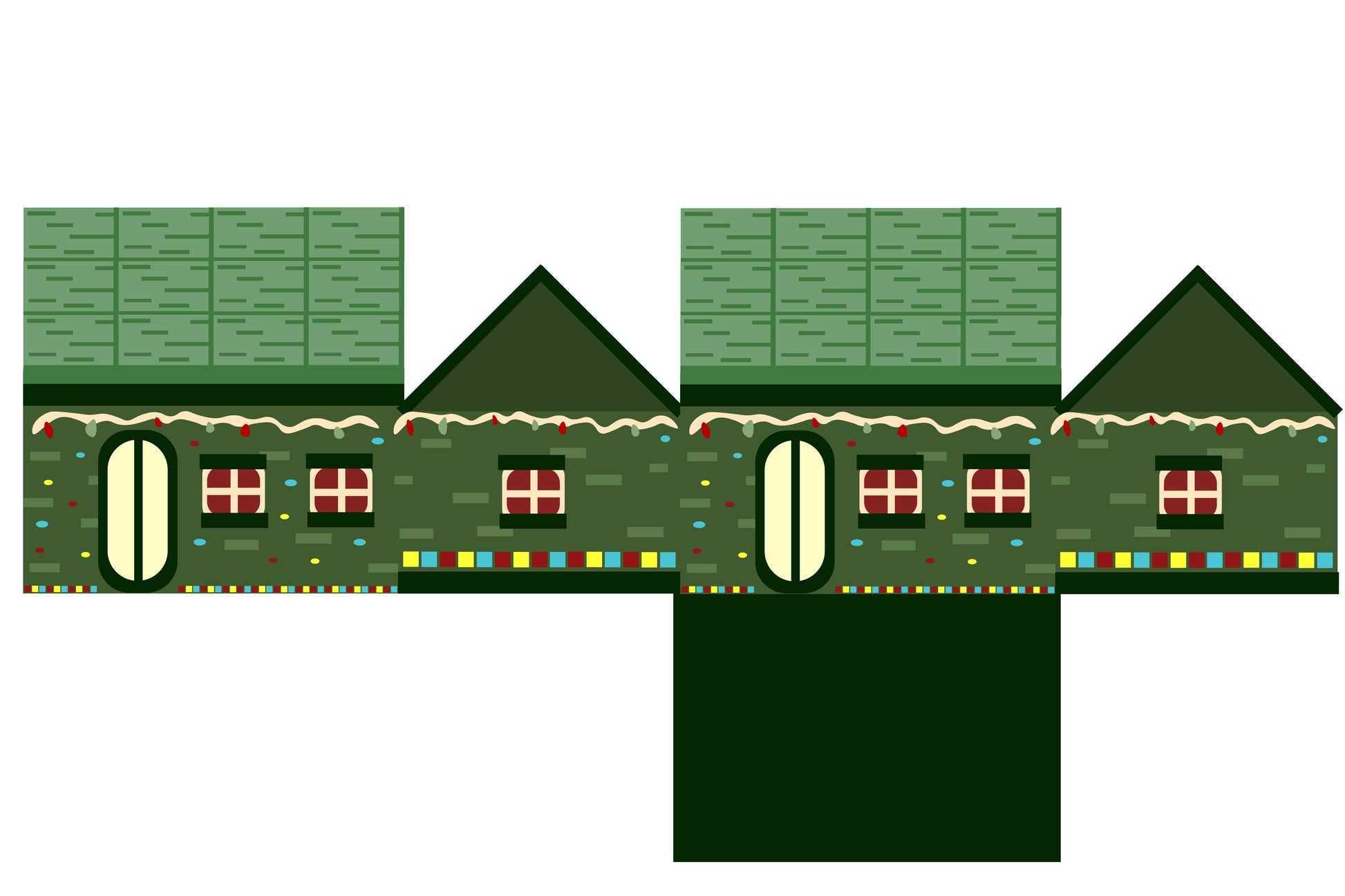 3d Ginger Bread House - Green