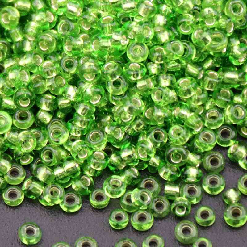 Silvery Seed Beads - Prasinous