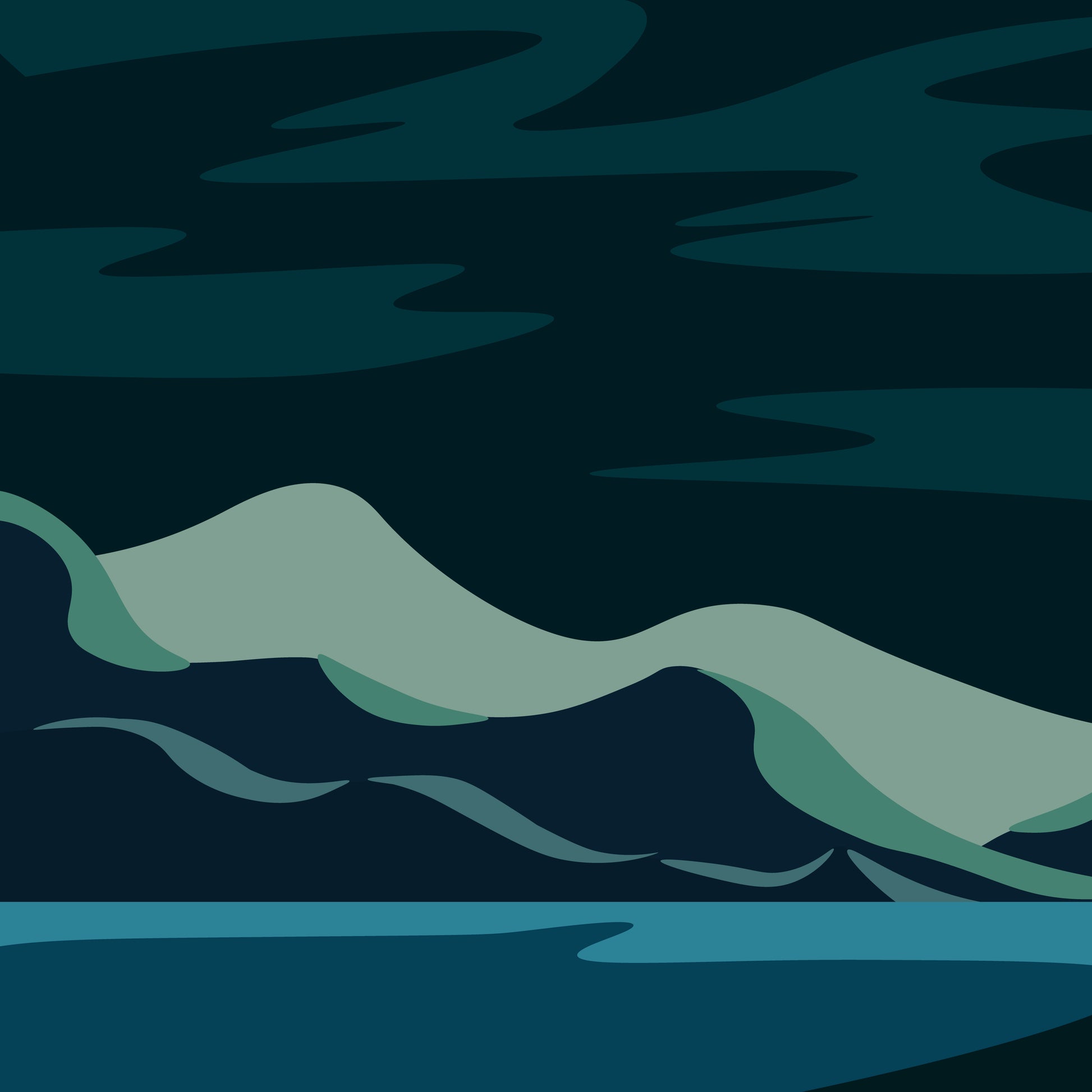 aurora borealis - Midnight Green