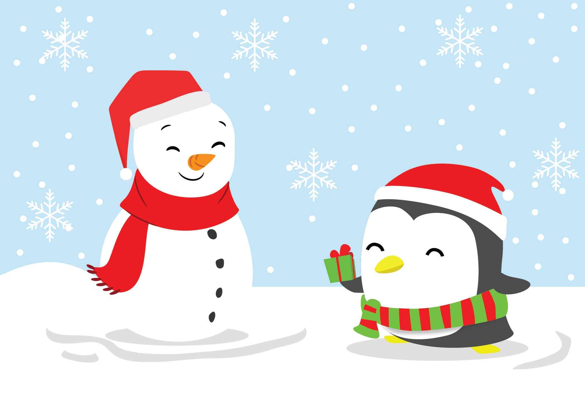 Penguin and Snowman