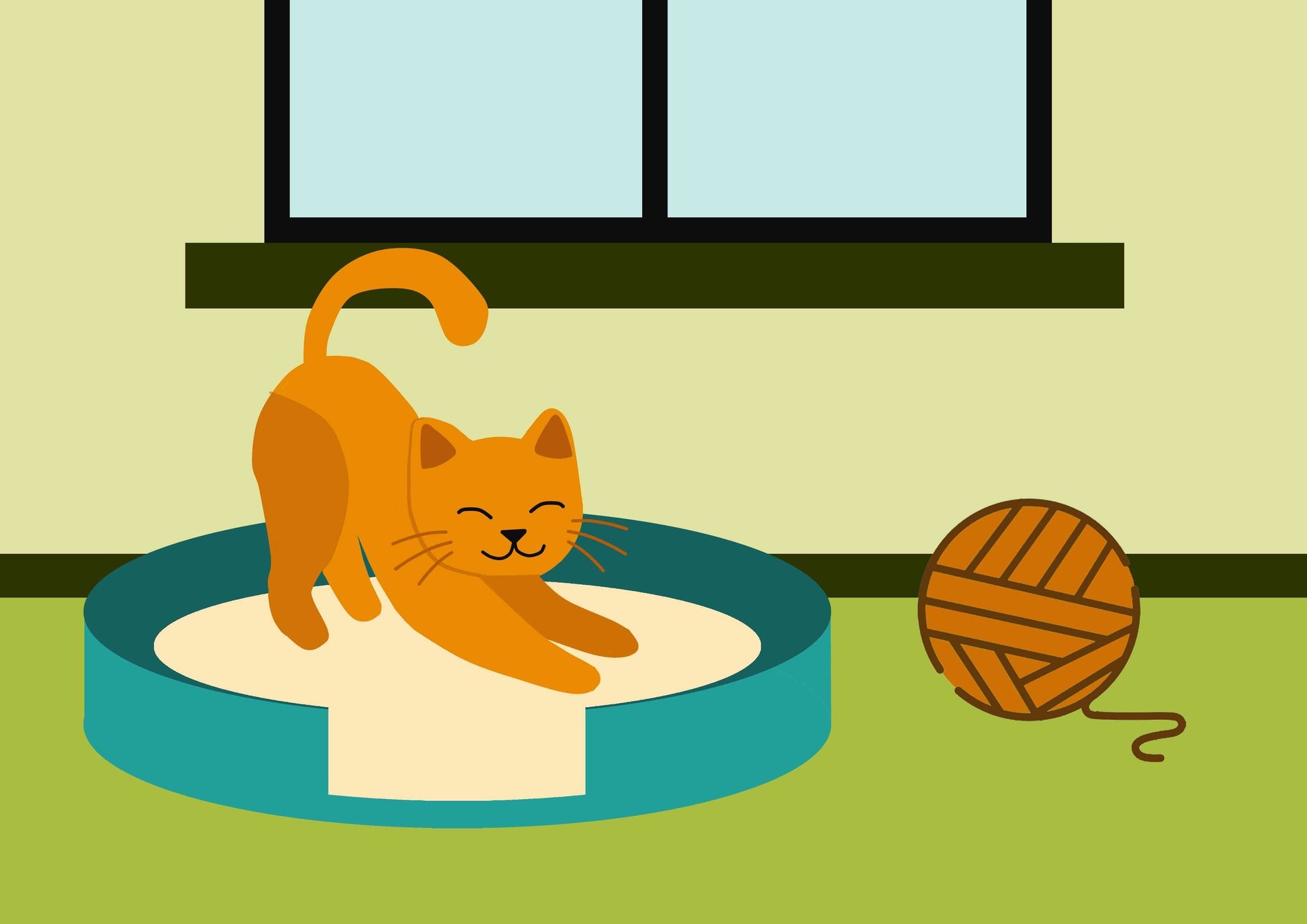 Stretching cat