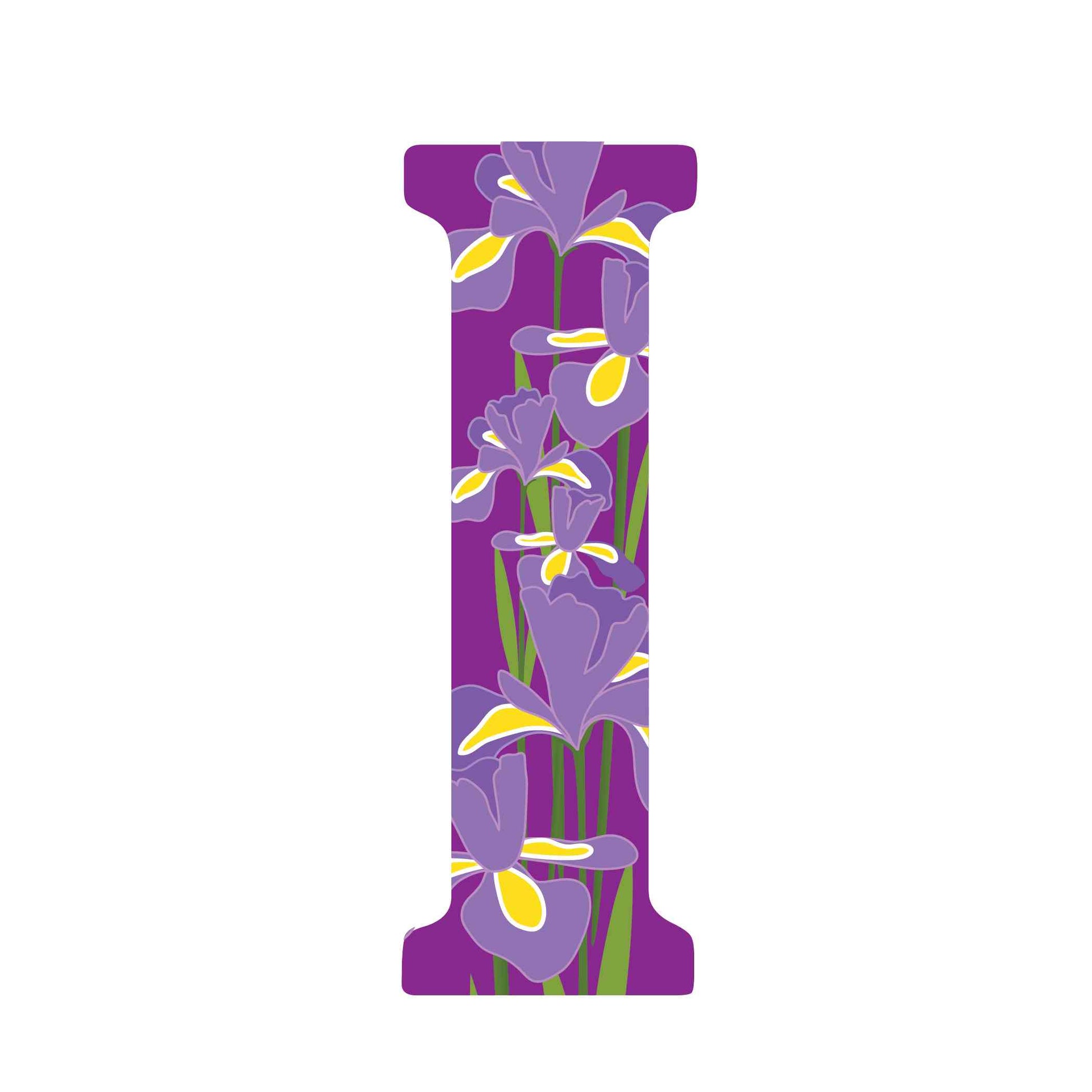 ""I"" Iris - Alphabetical Florals
