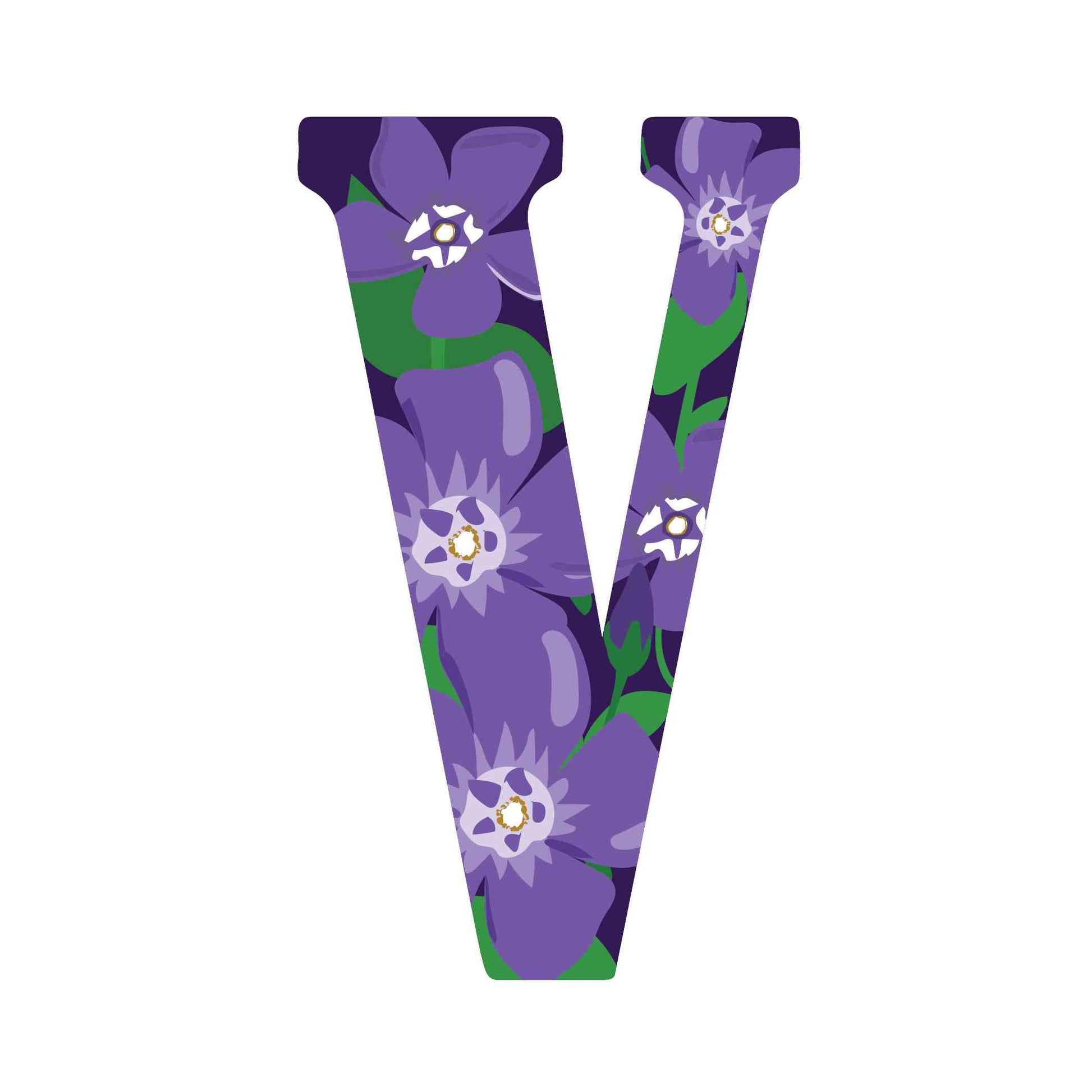 ""V"" Vinca Minor - Alphabetical Florals