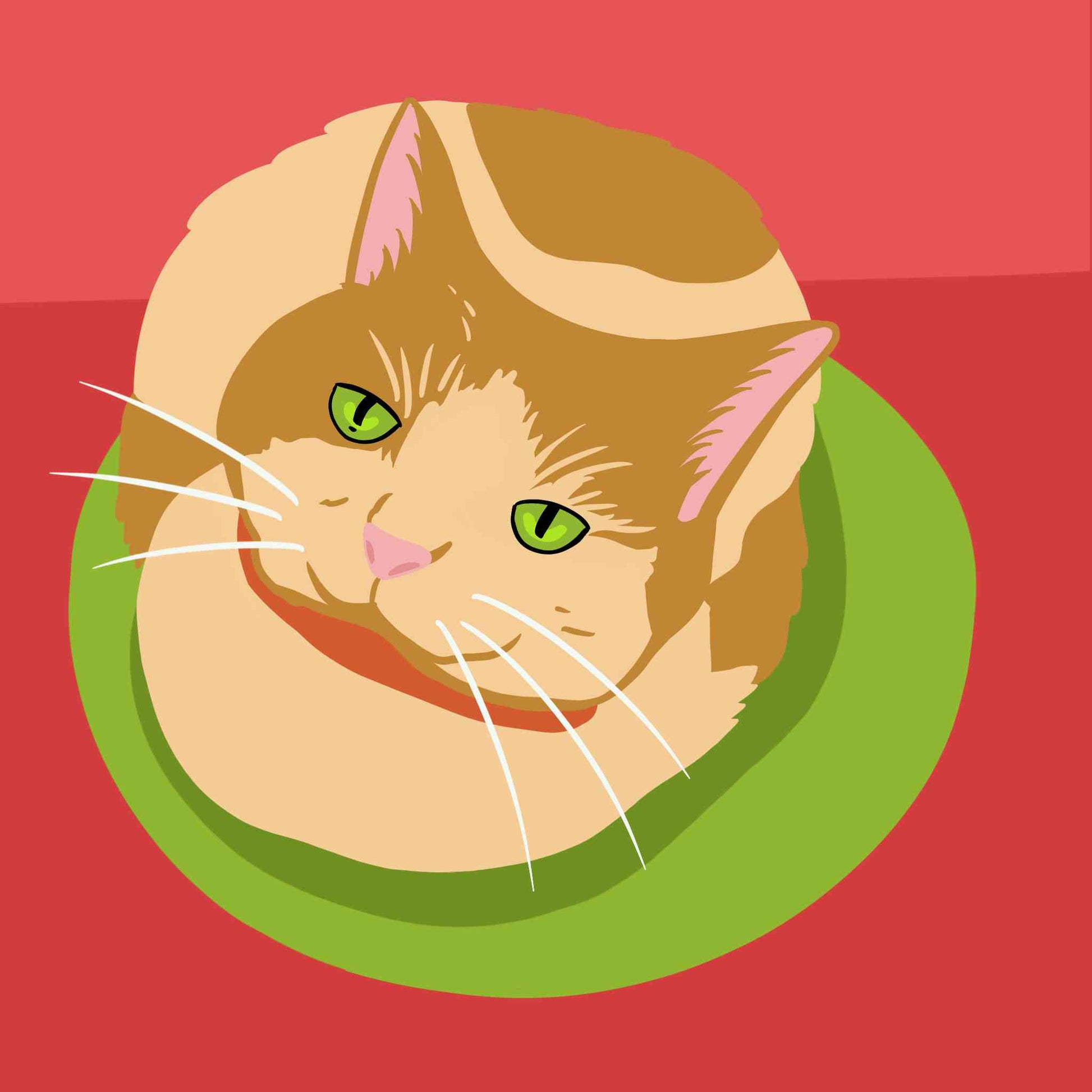 Cat with Green Eyes