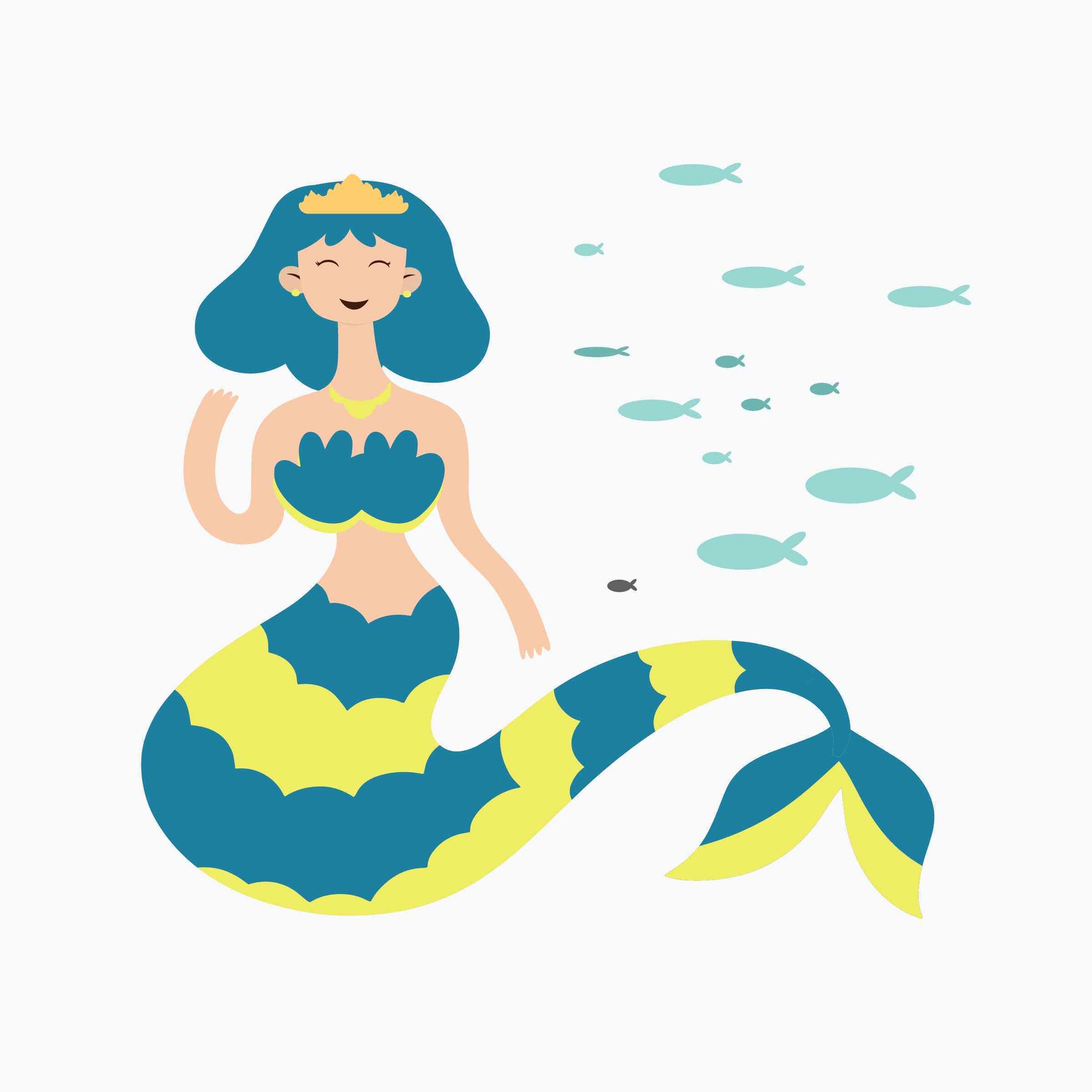 Mermaid - Blue Hair
