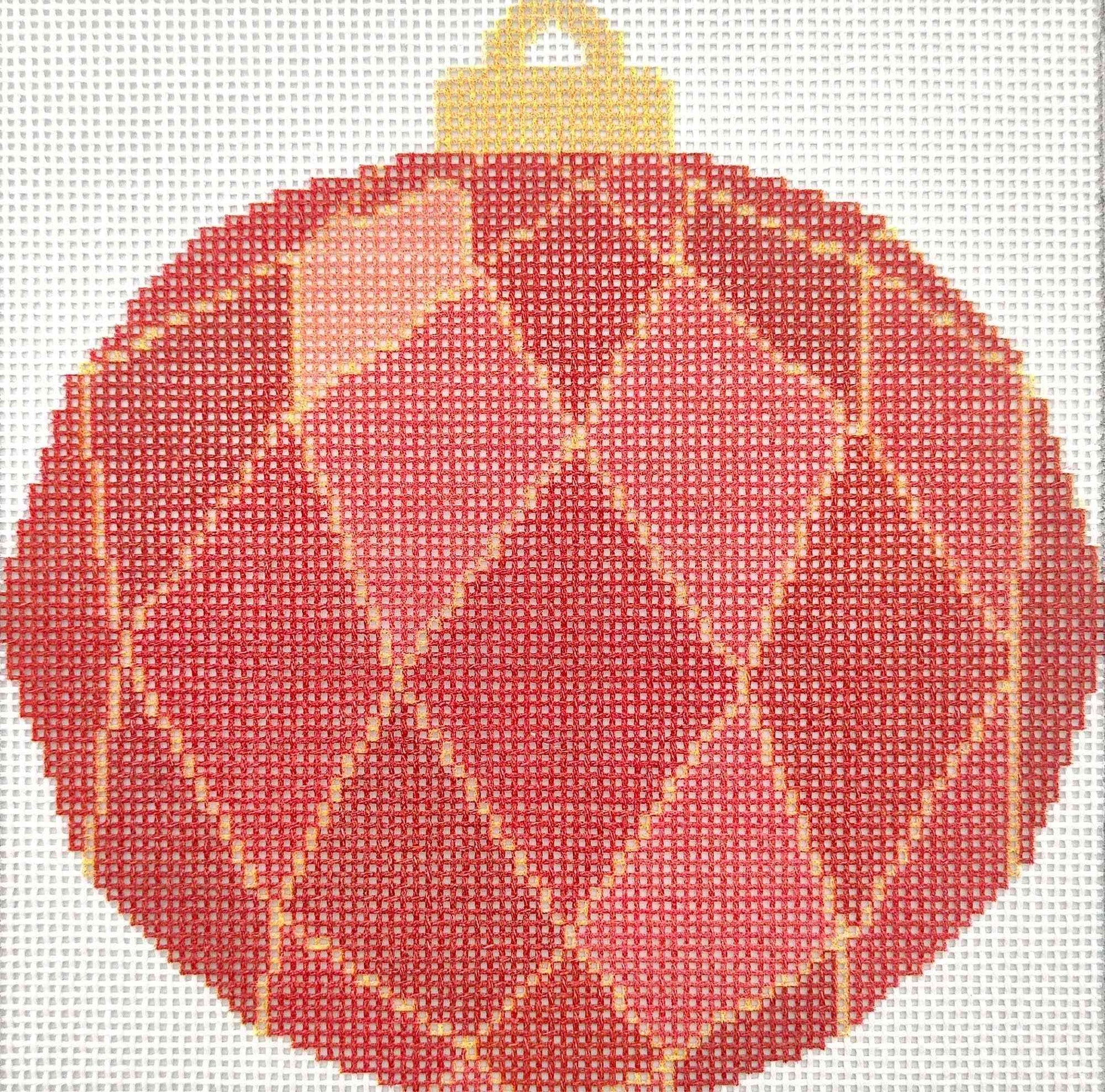 Red Geometric Christmas Ball
