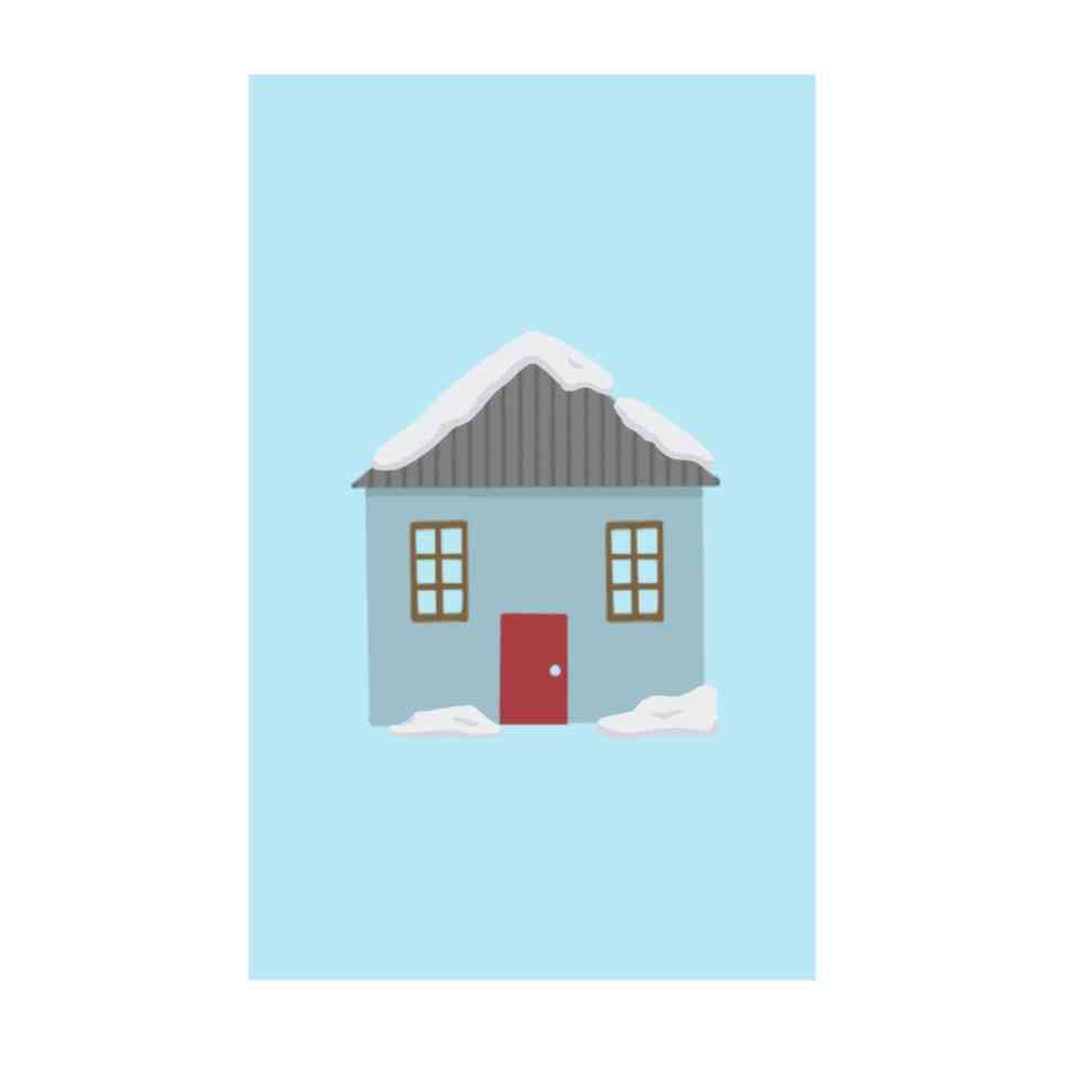 Cozy Blue Winter House