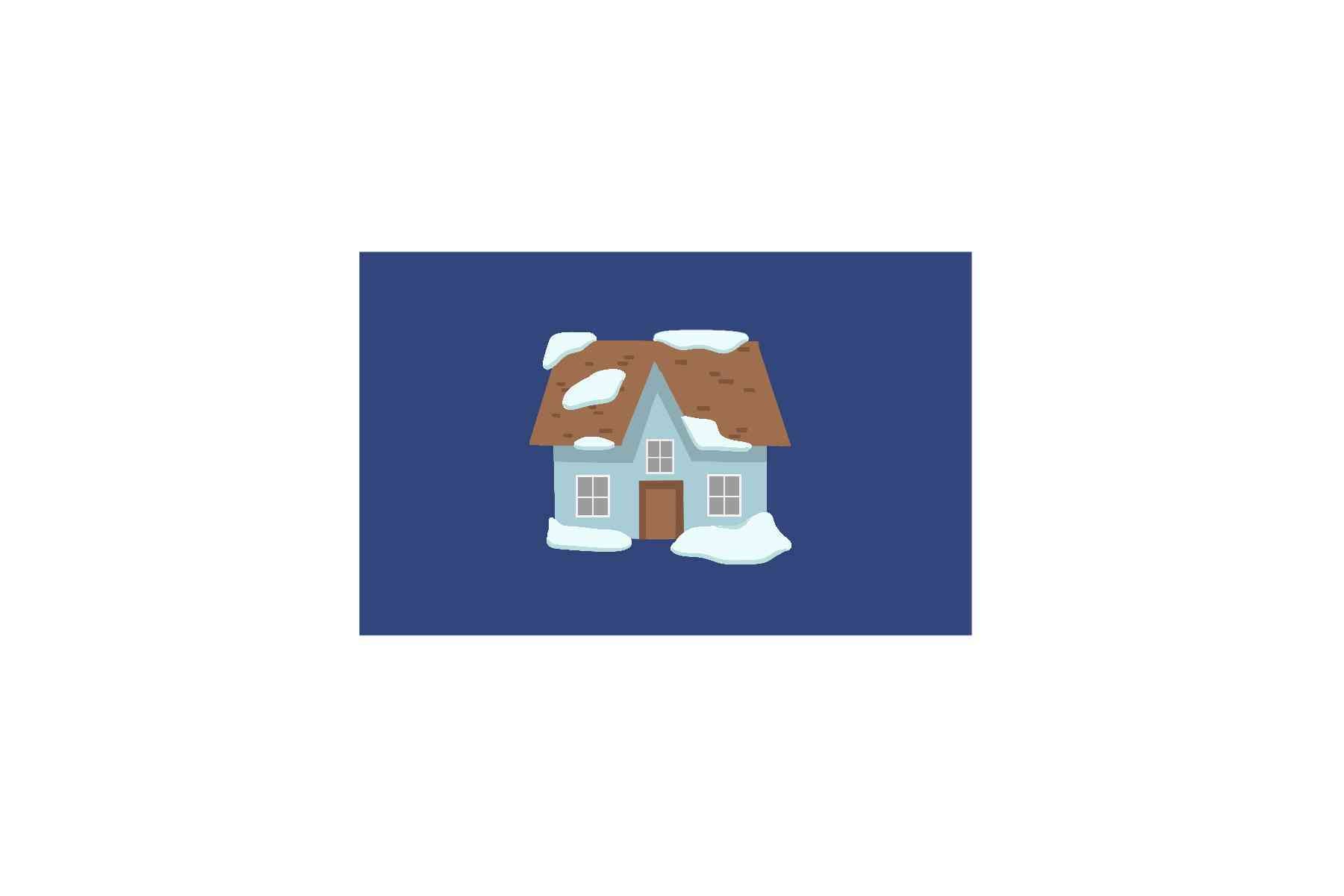 Dark Blue Winter House