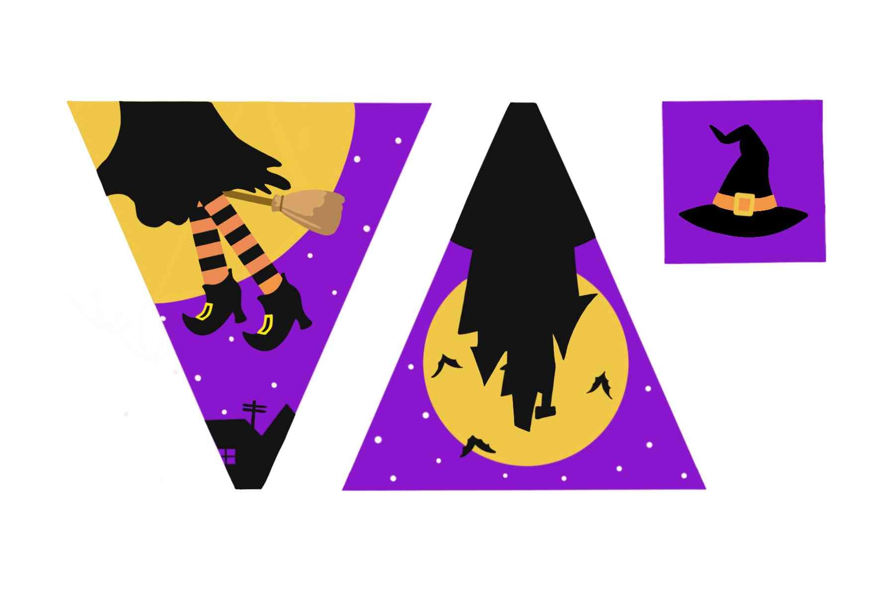Scissor Case- Halloween (Witch flying)