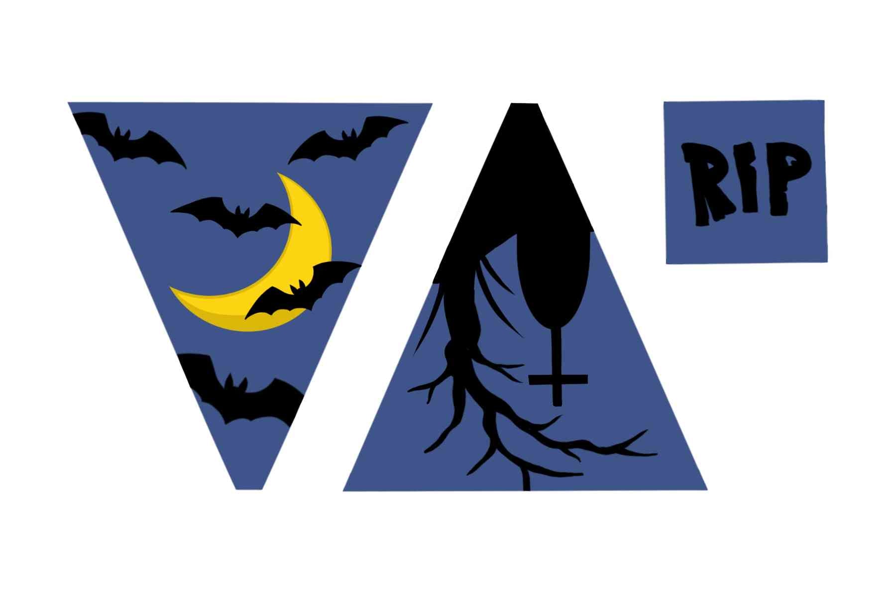Scissor Case- Halloween (Bat with moon)