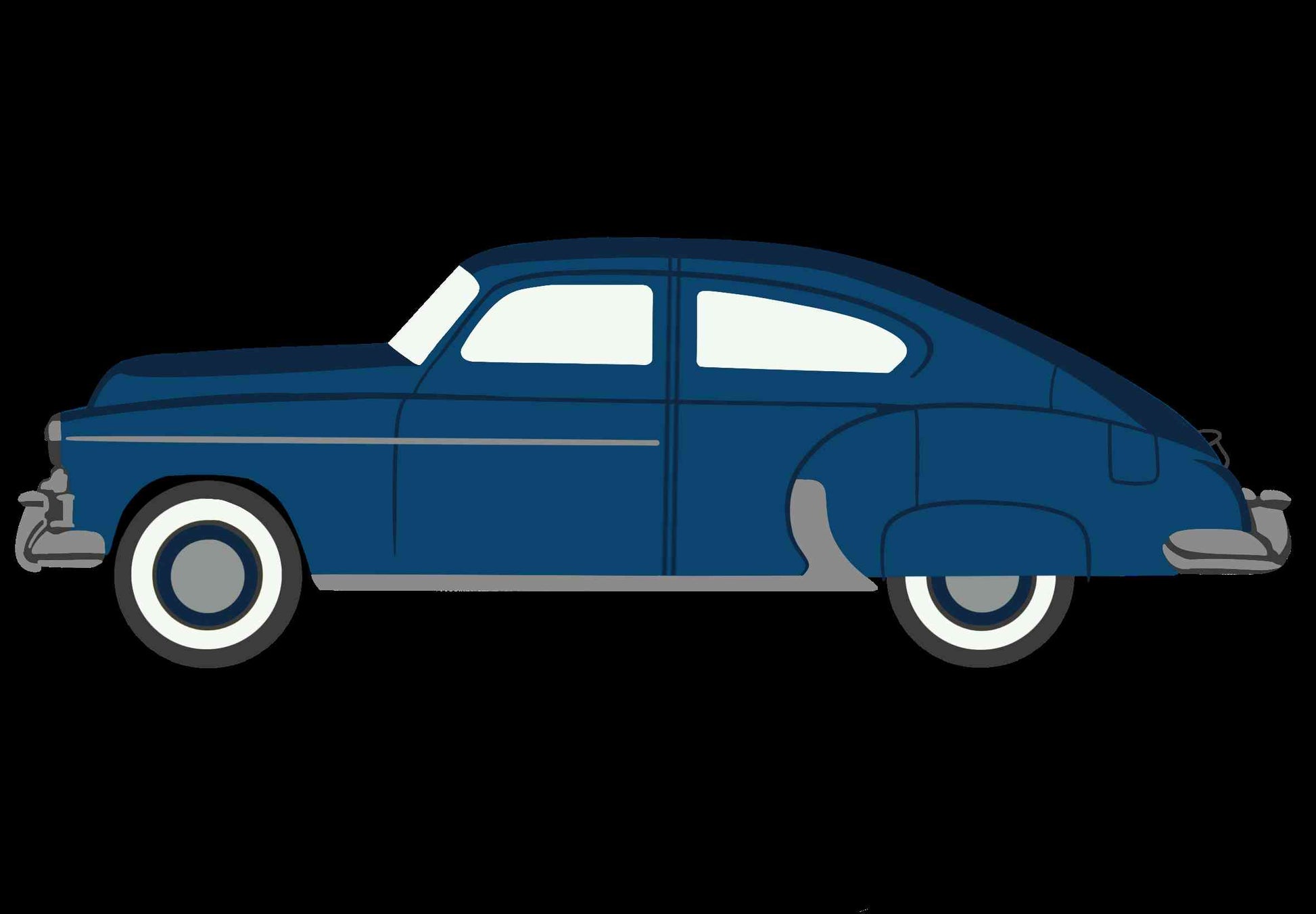Blue Vintage Car