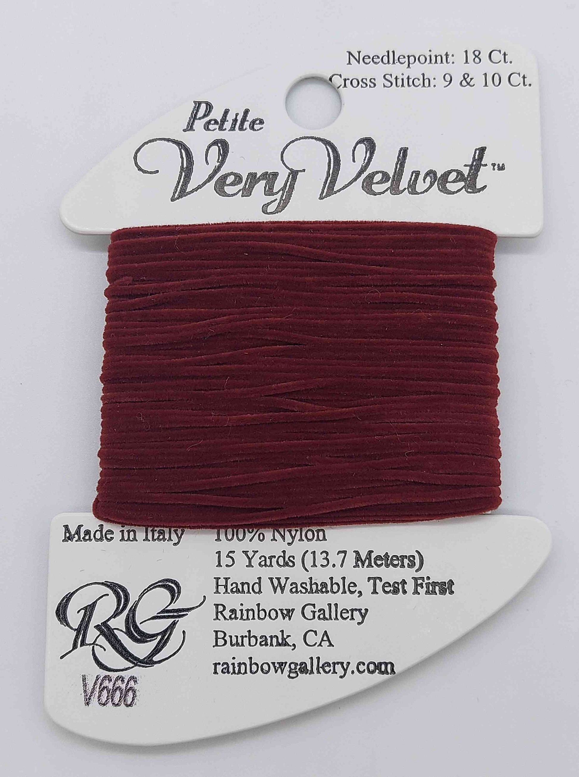 Petite Very Velvet - Assorted Colors - V666-RUBY