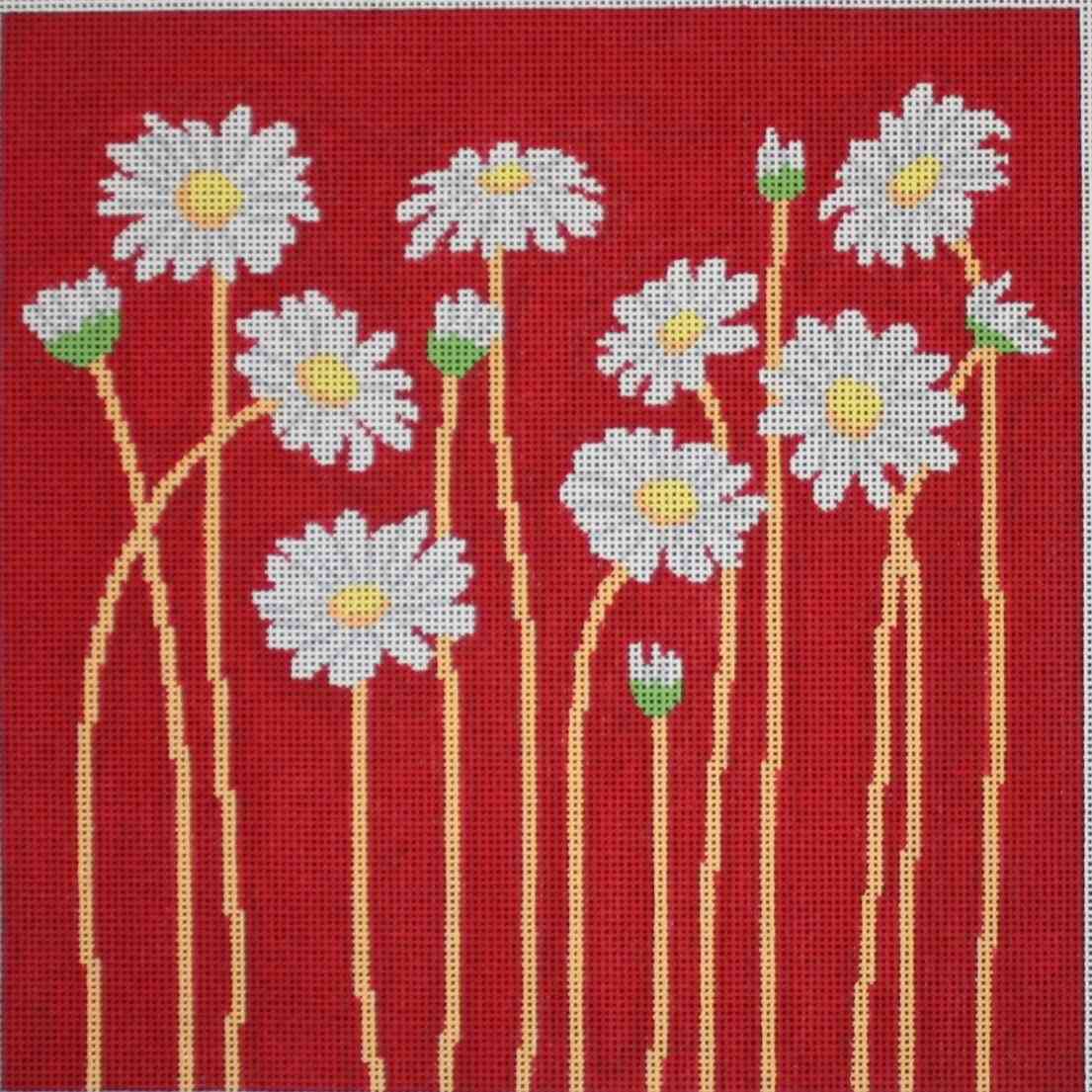 Daisies on Red