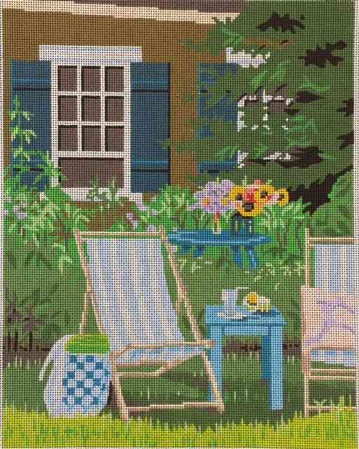 Blue White Chair