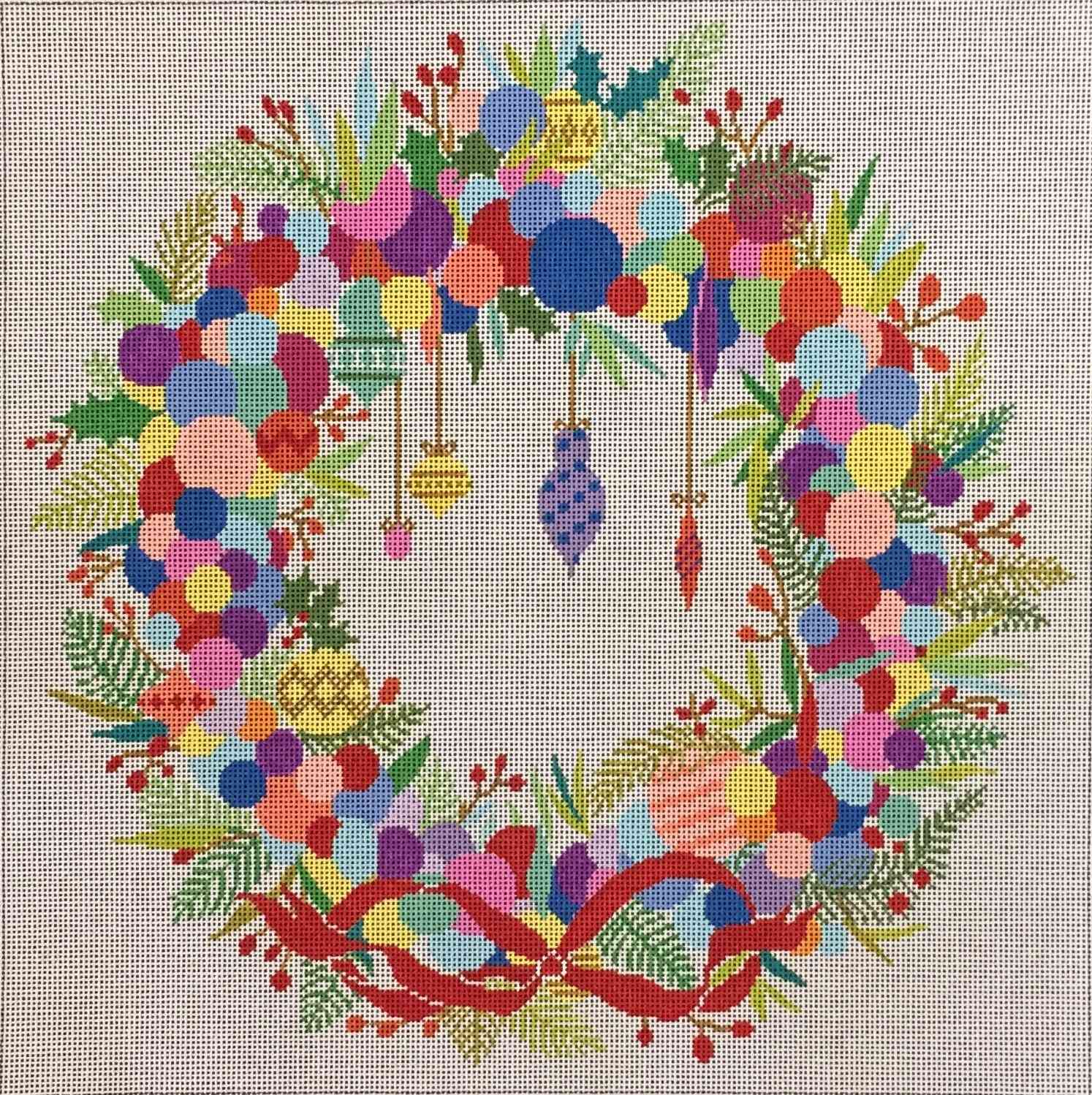 Pastel christmas wreath