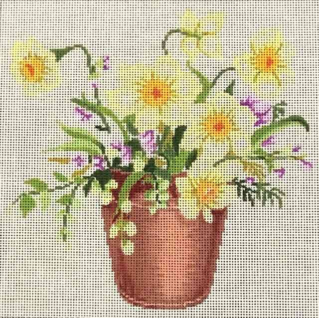 Yellow Flowers in Pot