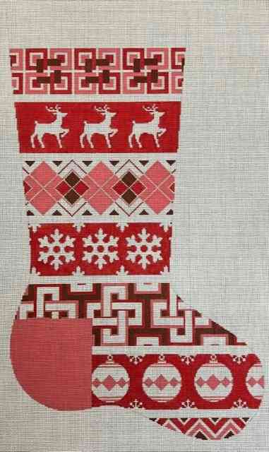 Red Squares Stocking