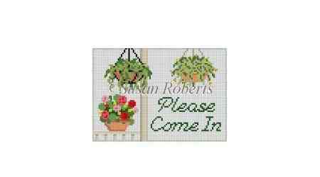 Hanging Baskets "Please Come In"